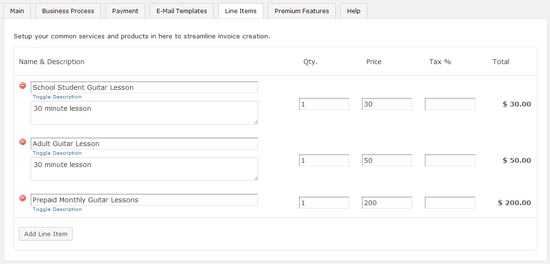 invoice-line-items